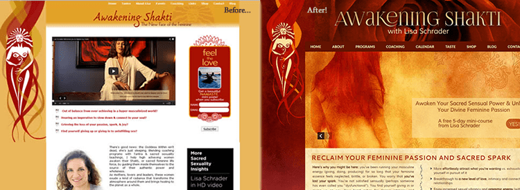 Mobile friendly website redesign before and after by Klages Web Design